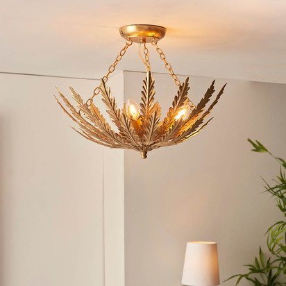 Yorkford 3lt flush Flush light Gold leaf