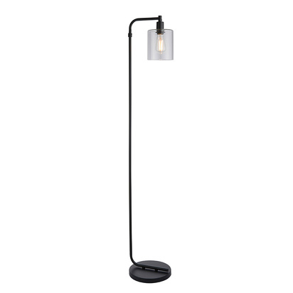 Cambury Floor Floor light Matt black & clear glass