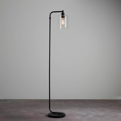 Cambury Floor Floor light Matt black & clear glass