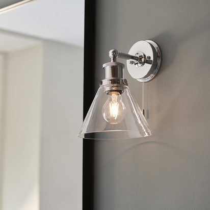 Camwell Wall Wall light Chrome plate & clear glass