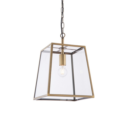 Beechdale Pendant Pendant light Matt antique brass plate & clear glass