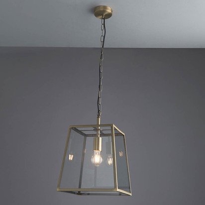 Beechdale Pendant Pendant light Matt antique brass plate & clear glass