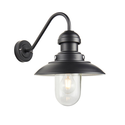 Avoncroft Wall Wall light Matt black & clear glass