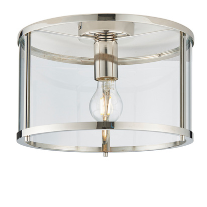 Beechwick Flush Flush light Bright nickel plate & clear glass
