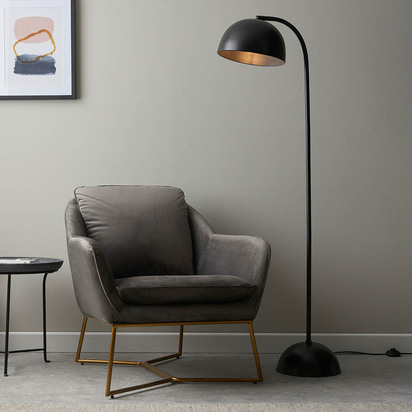 Hawthorn Floor Floor light Matt black paint