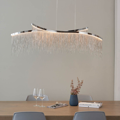 Briardale 2lt pendant Pendant light Chrome plate & silver effect chain