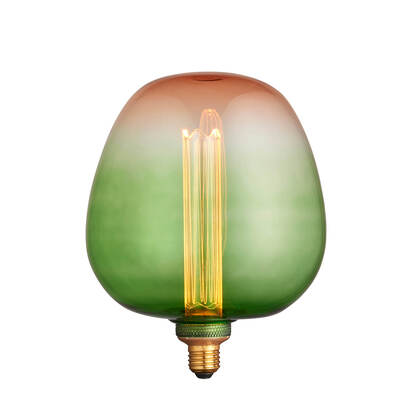 Brookmere E27 Led anti glare Accessory light Green/pink ombre glass