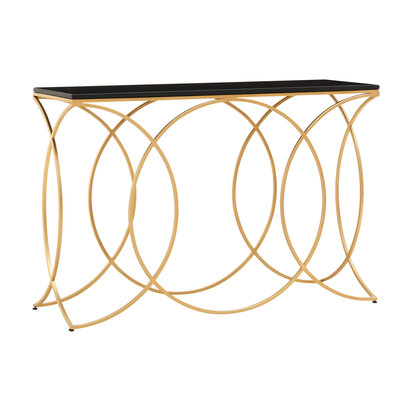 Kia Black and Gold Console Table