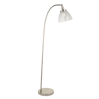 Avonham Task floor Floor light Bright nickel plate & clear glass