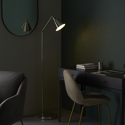 Alderdale Task floor Floor light Bright nickel plate