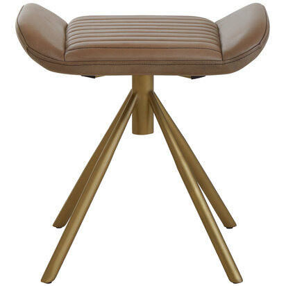 Buffalo Grey Leather Footstool