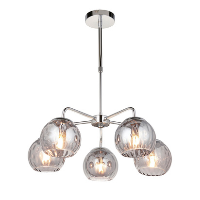 Abberwell 5lt pendant Pendant light Chrome plate & smoked mirror glass