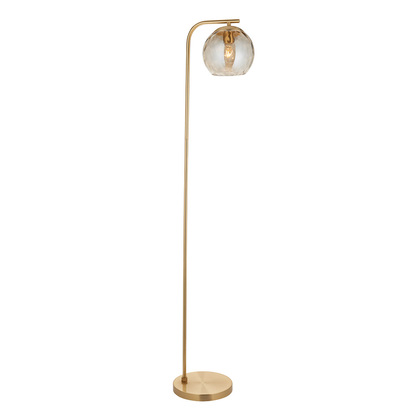 Abberwell Floor Floor light Satin brass plate & champagne lustre glass