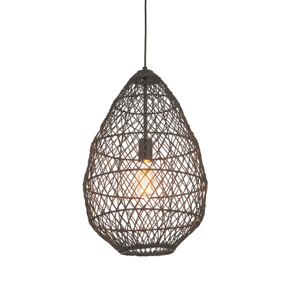 Brimbrook Pendant Pendant light Black rattan & matt black