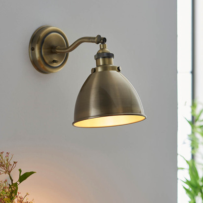 Ashbrook Wall Wall light Antique brass plate