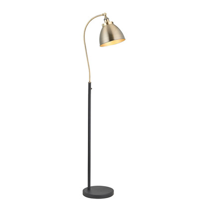 Ashbrook Task Floor Floor light Antique brass plate & matt black paint