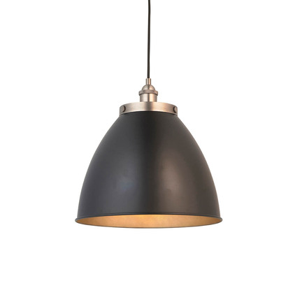 Ashbrook Large Pendant Pendant light Aged pewter plate & matt black paint