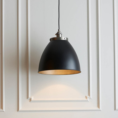 Ashbrook Large Pendant Pendant light Aged pewter plate & matt black paint