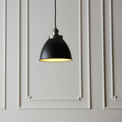 Ashbrook Small Pendant Pendant light Aged pewter plate & matt black paint