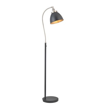 Ashbrook Task Floor Floor light Aged pewter plate & matt black paint