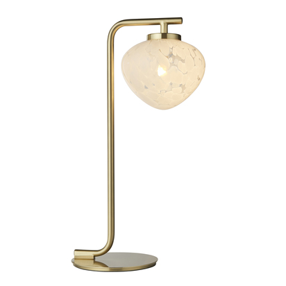 Brackenheath Table Table light Satin brass plate & white confetti glass