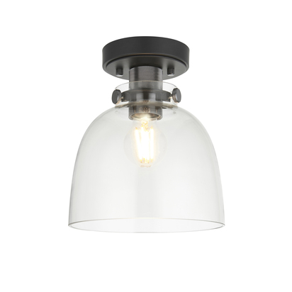 Carfield Flush Flush light Smokey grey tinted glass & black chrome plate