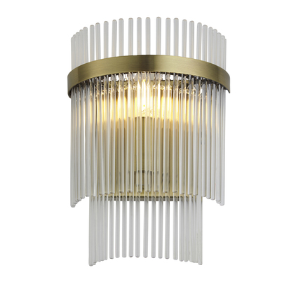 Brackenmont Wall Wall light Antique brass plate & clear glass