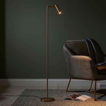 Woburn Task Floor Floor light Warm brass plate