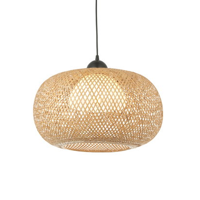 Cotswold Pendant Pendant light Natural bamboo, white PC & matt black