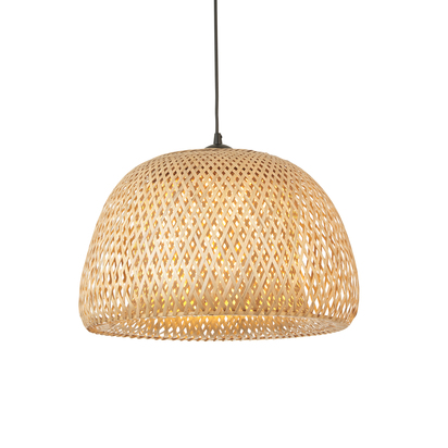 Cotswold Pendant Pendant light Natural bamboo, white PC & matt black