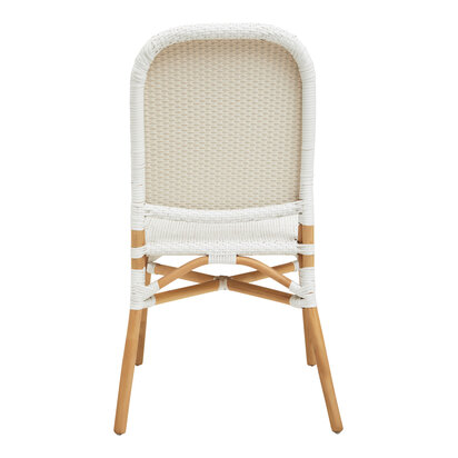 Rosorwod Natural and White Rattan Dining Chair