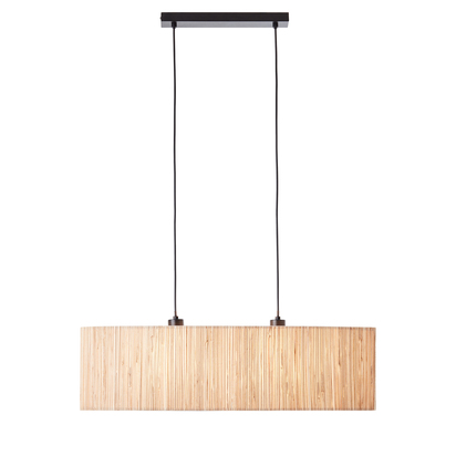Brackenwick 2lt Linear Pendant Pendant light Natural seagrass & matt black