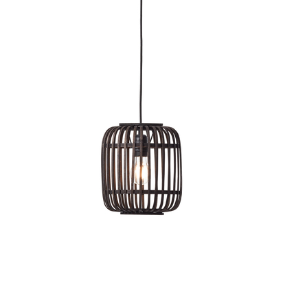 Bramton Pendant Pendant light Dark bamboo & plywood with matt black paint