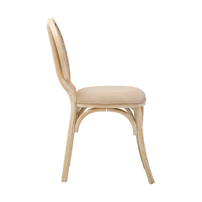 Harowbrok White Wash Elm Wood Dining Chair