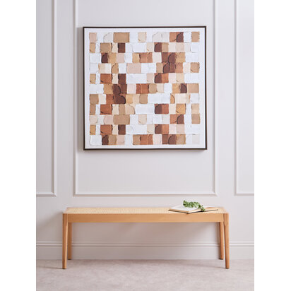 Cebu Natural Cane and Beech Wood Bench