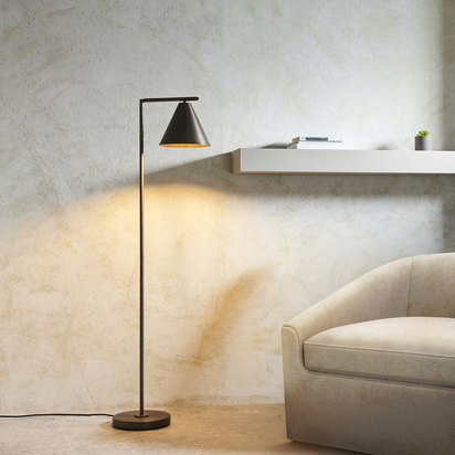 Newbury Task Floor Floor light Brushed antique bronze plate