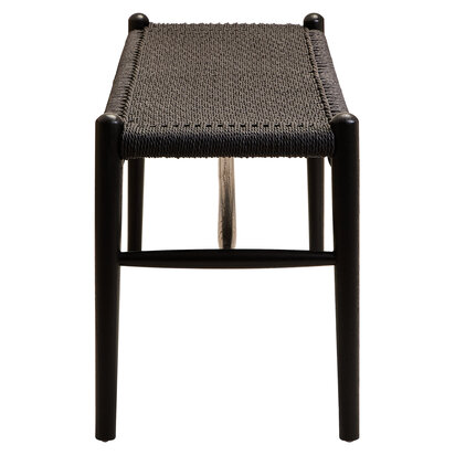 Harowbrok Black Rope and Elm Wood Bench
