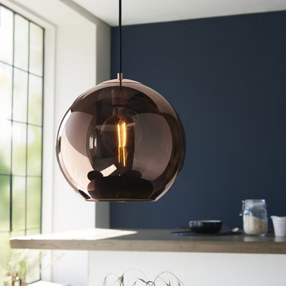 Grosvenor Pendant Pendant light Copper mirrored glass & matt black paint