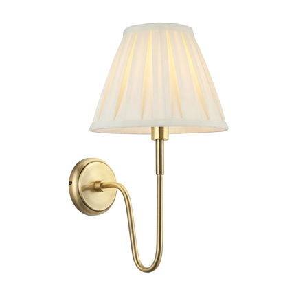 Brookbrook Wall Wall light Antique brass plate & cream fabric