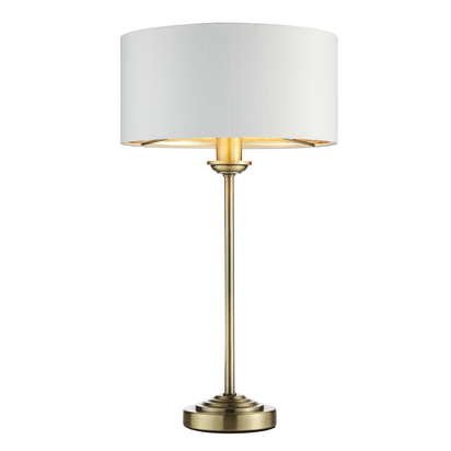 Beechbrook Table Table light Antique brass plate & vintage white fabric