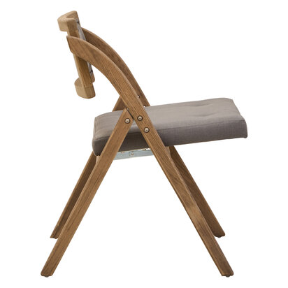 Harowbrok Grey Wash Elm Wood Folding Chair