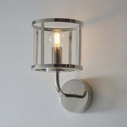 Beechwick Wall Wall light Bright nickel plate & clear glass