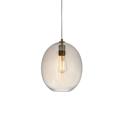 Belleigh Pendant Pendant light Satin brass plate & champagne lustre glass