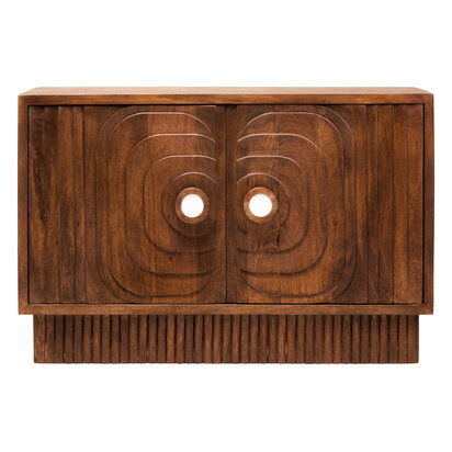 Sangar Two Door Mango Wood Carved Sideboard