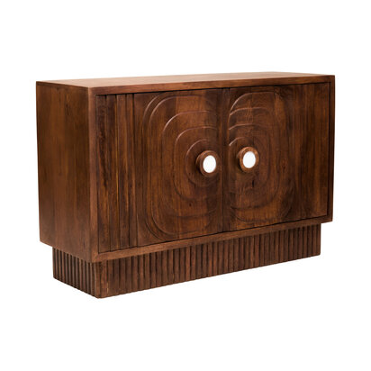 Sangar Two Door Mango Wood Carved Sideboard
