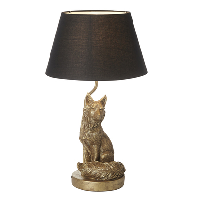 Ashwell Table Table light Vintage gold paint & black fabric