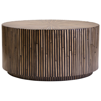 Bambusa Bamboo Inlay Round Coffee Table