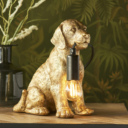Blytheford Table Table light Vintage gold paint & matt black