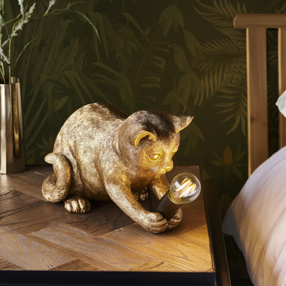 Belcombe Table Table light Vintage gold paint & matt black