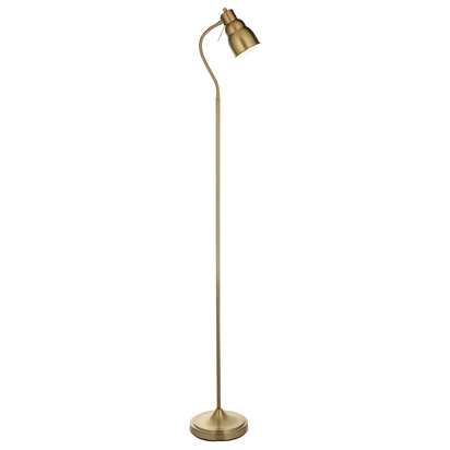 Stanmore Reader Floor Floor light Brushed aged brass plate